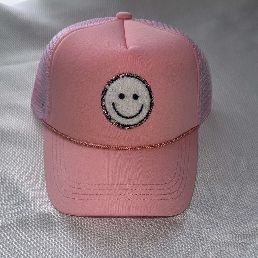 Pink‎ Smiley Face Trucker Hat